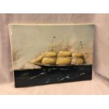 A WEDGWOOD TILE OF THE SHIP DREADNOUGHT SIZE 25CM X 19CM