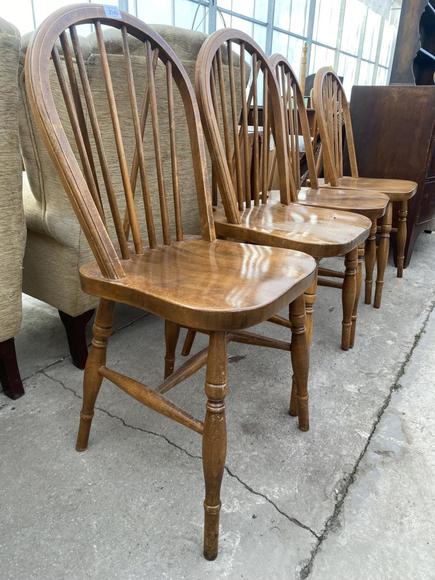 FOUR MODERN WINDSOR STYLE KITCHEN CHAIRS - Image 2 of 2