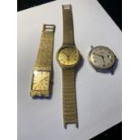 THREE VINTGE WRIST WATCHES TO INCUDE A THUSSY, MONTINE AND ACCURIST (A/F)