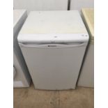 A WHITE HOTPOINT UNDERCOUNTER FRIDGE