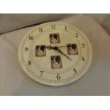 A BORDER COLLIE WALL MOUNTED CERAMIC CLOCK