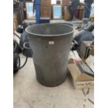 A VINTAGE GALVANISED PLANTER/BIN