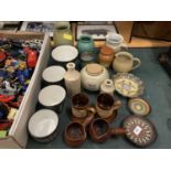 A SELECTION OF STUDIO POTTERY TO INCLUDE SEVERAL PIECES OF AMBLESIDE POTTERY