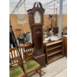 A MODERN TEMPUS FUGIT LONGCASE CLOCK WITH THREE WEIGHTS