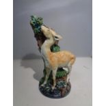 A MINTON MAJOLICA FAWN FIGURE LIMITED EDITION 11/250