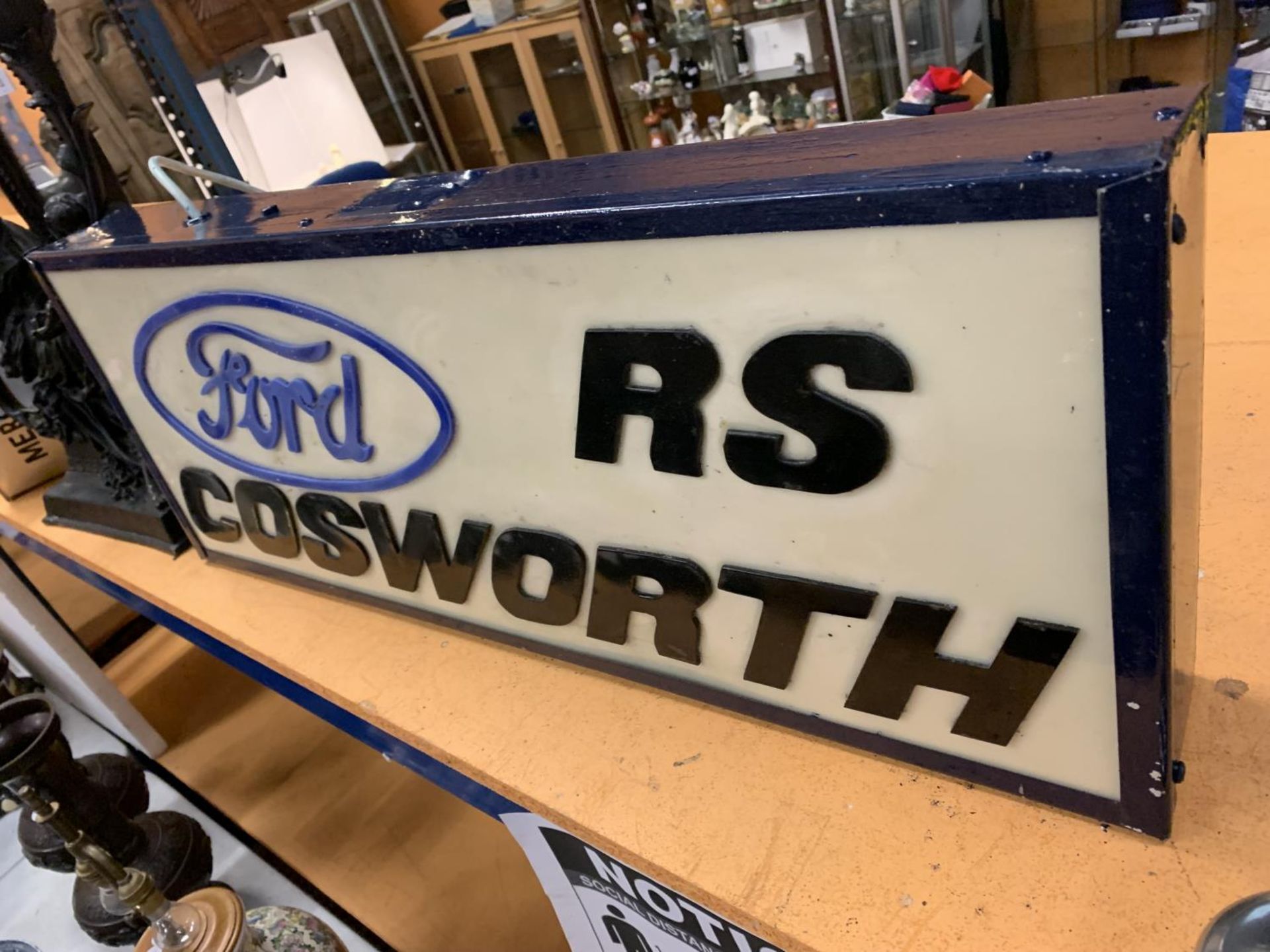 A FORD RS COSWORTH ILLUMINATED LIGHT BOX SIGN - Image 3 of 3