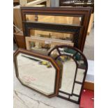 AN ASSORTMENT OF FRAMED MIRRORS