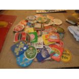 A COLLECTION OF VINTAGE AND RETRRO BEER MATS