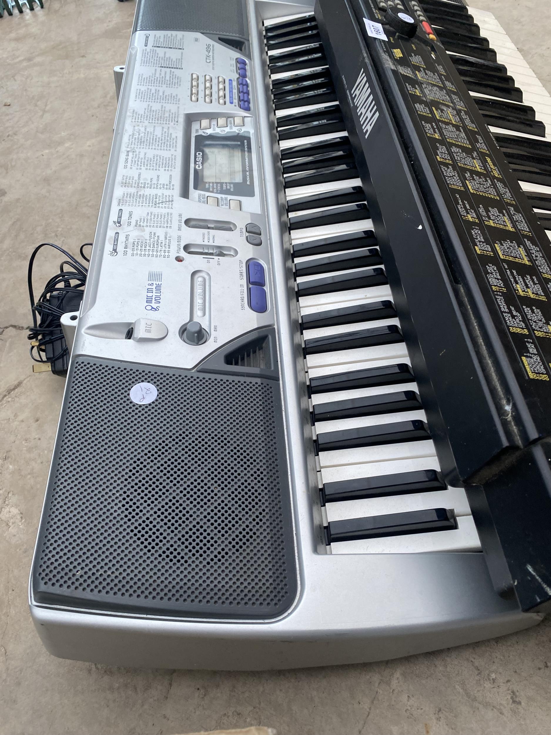 A YAMAHA PSR-110 AND CASIO CTK-496 ORGANS - Image 3 of 5