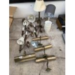 AN ASSORTMENT OF VARIOUS LIGHT FITTINGS AND LAMPS