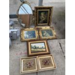 AN ASSORTMENT OF MAINLY GILT FRAMED PRINTS AND PICTURES