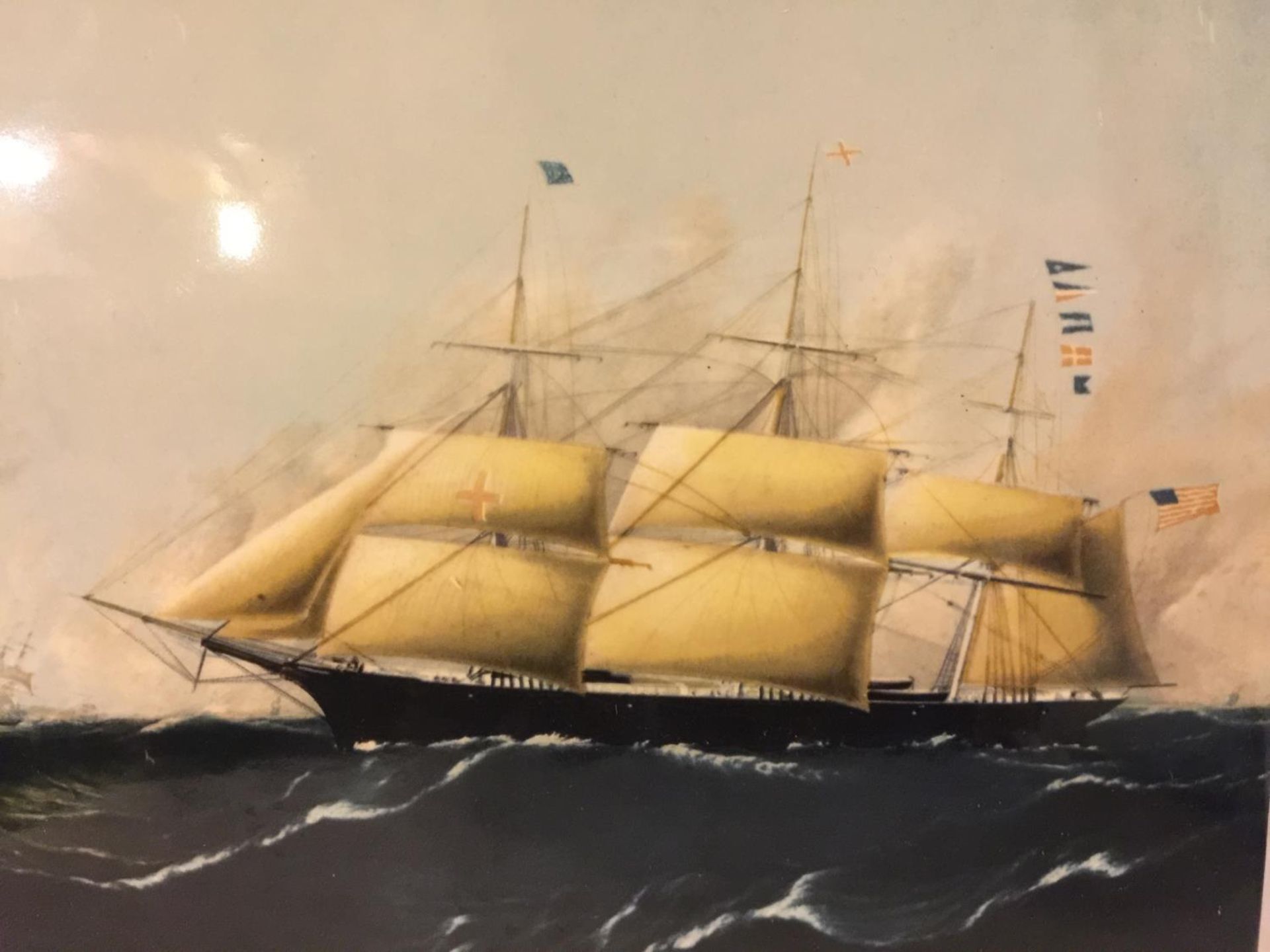 A WEDGWOOD TILE OF THE SHIP DREADNOUGHT SIZE 25CM X 19CM - Image 2 of 3