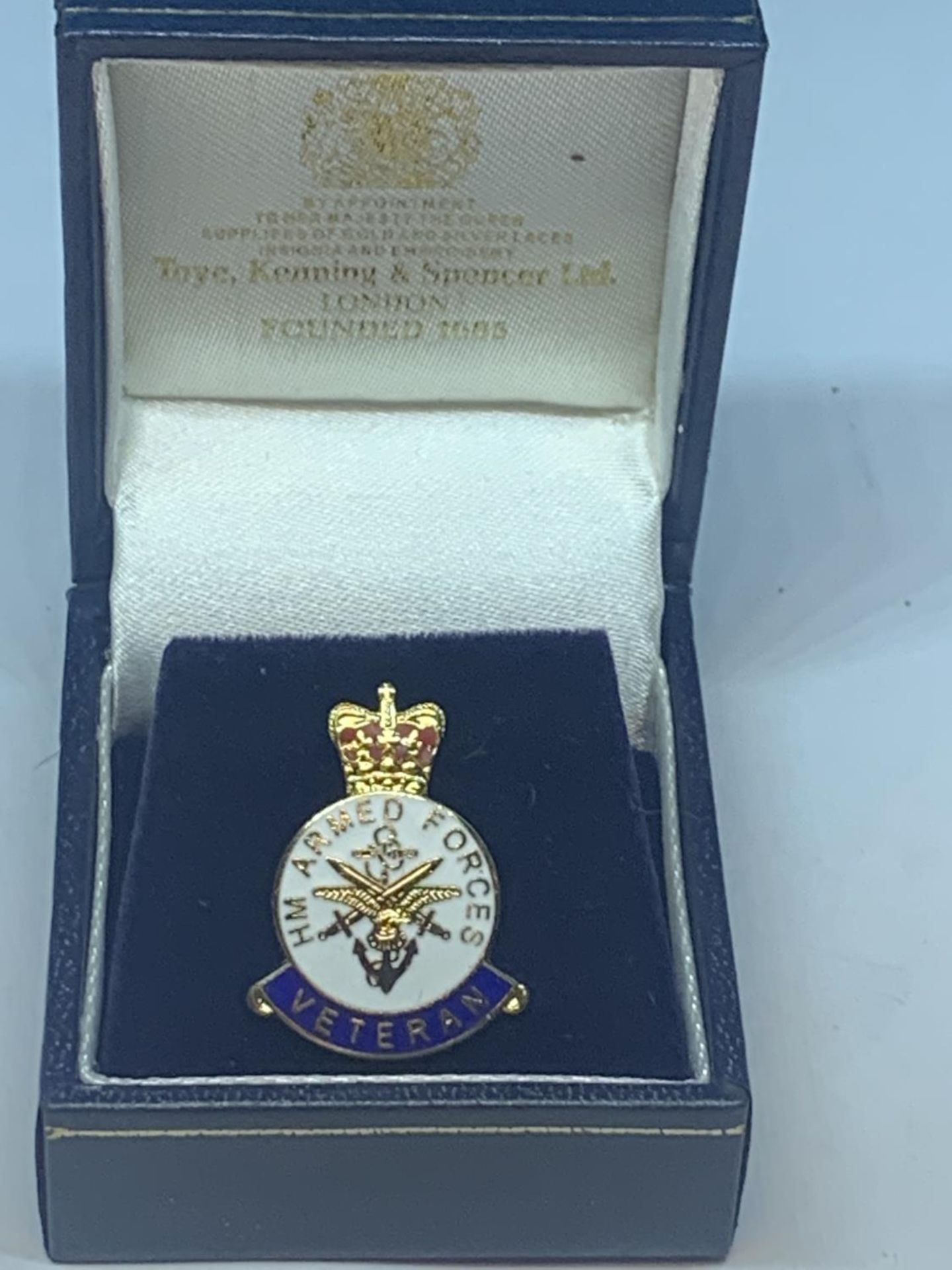 A BOXED HM ARMED FORCES VETERAN BADGE