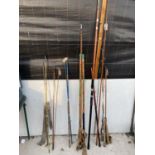 A LARGE ASSORTMENT OF SPLIT CAN FISHING RODS