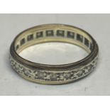 AN EDWARDIAN ETERNITY RING SIZE M GROSS WEIGHT 2.1 GRAMS