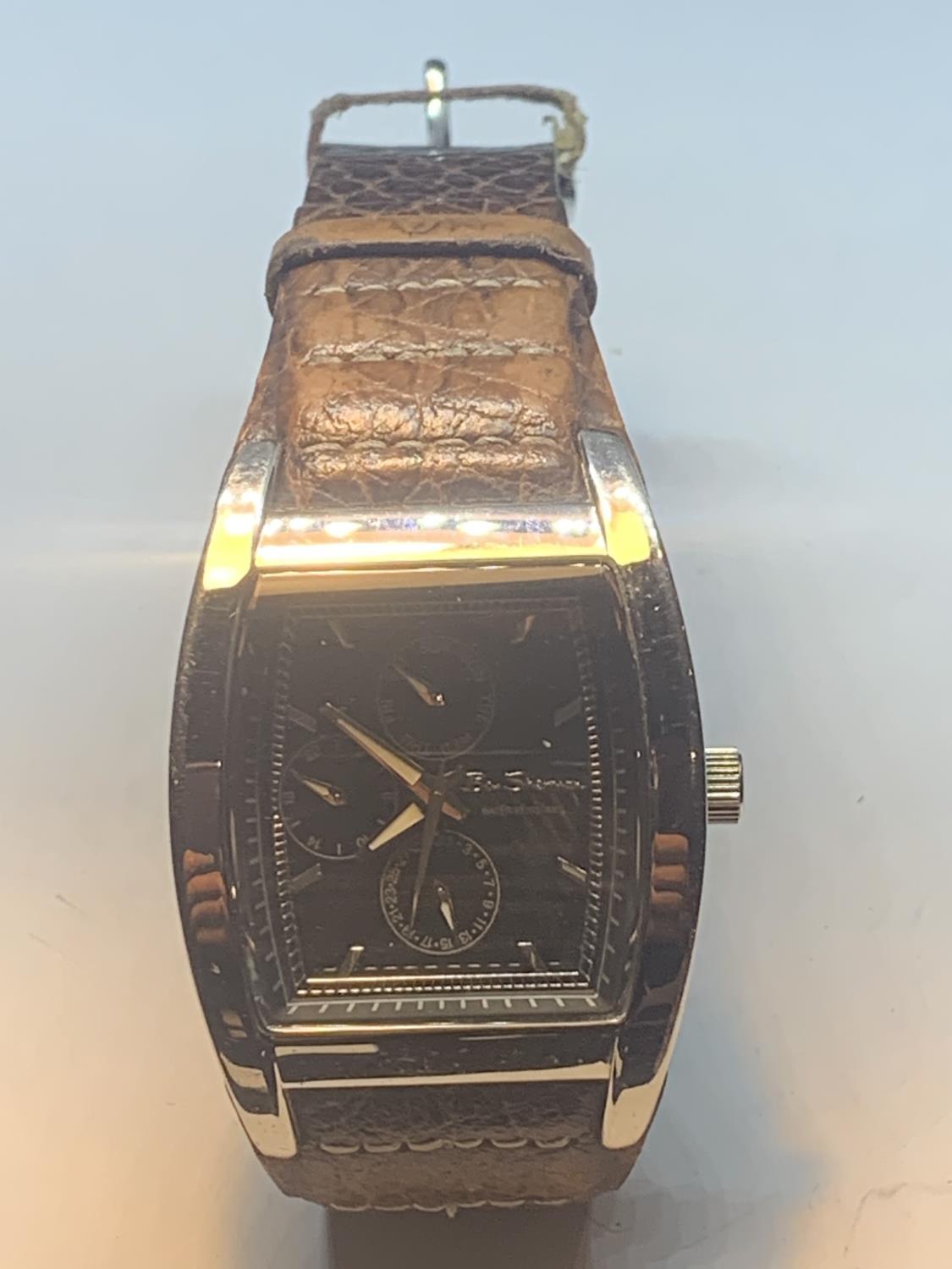 A BEN SHERMAN WRSIT WATCH SEEN WORKING BUT NO WARRANTY