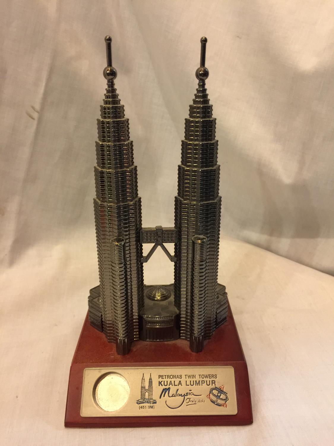 A MODEL OF THE TWIN TOWERS KUALA LUMPUR, MALAYSIA