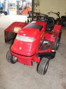 A COUNTAX HYDROSTATIC C38H RIDE ON LAWN MOWER WITH HONDA ENGINE AND GRASS BOX AND SWEEPER