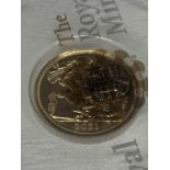 A 2021 GOLD HALF SOVEREIGN PROOF COIN