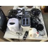 AN ASSORTMENT OF ITEMS TO INCLUDE TOASTER, FRYER AND PANASONIC DVD PLAYER ETC