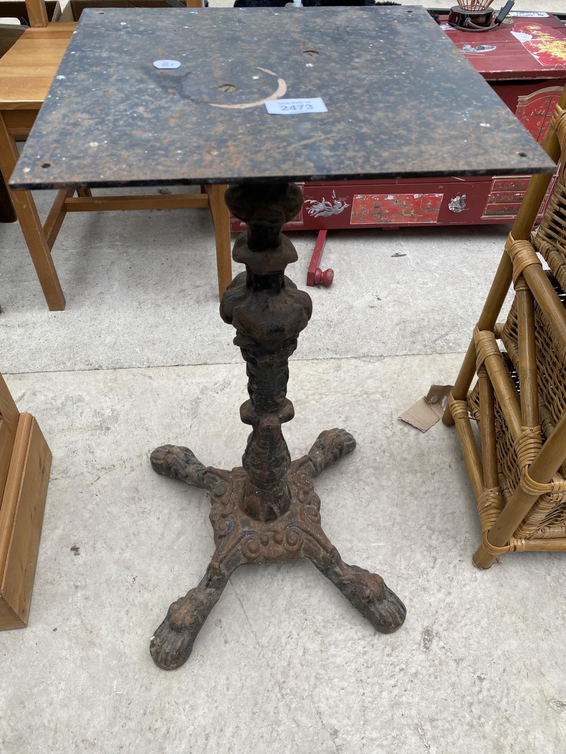 A CAST IRON PUB TABLE BASE