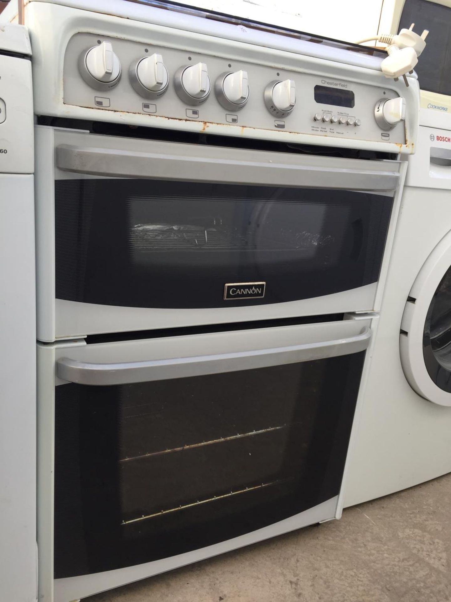 A WHITE CANNON ELECTRIC AND GAS OVEN AND HOB - Image 2 of 3