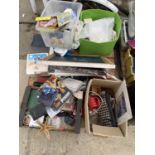 AN ASSORTMENT OF HOUSEHOLD CLEARANCE ITEMS TO INCLUDE CERAMICS, GLASS WARE AND ELECTRONICS ETC