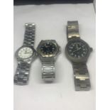 THREE VARIOUS WRIST WATCHES