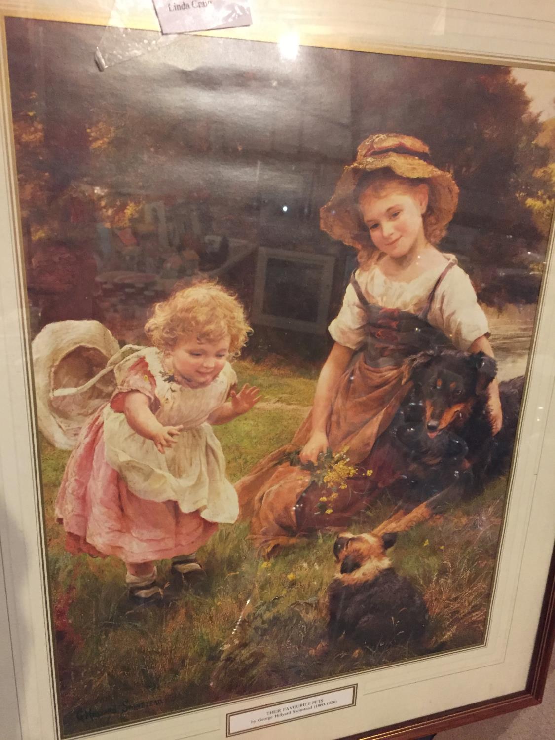 A FRAMED PRINT OF 'THEIR FAVOURITE PETS' - Image 4 of 4