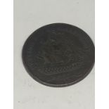 A BRITISH NAVAL HALFPENNY COIN 1812
