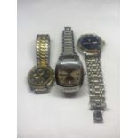 THREE VARIOUS WRIST WATCHES