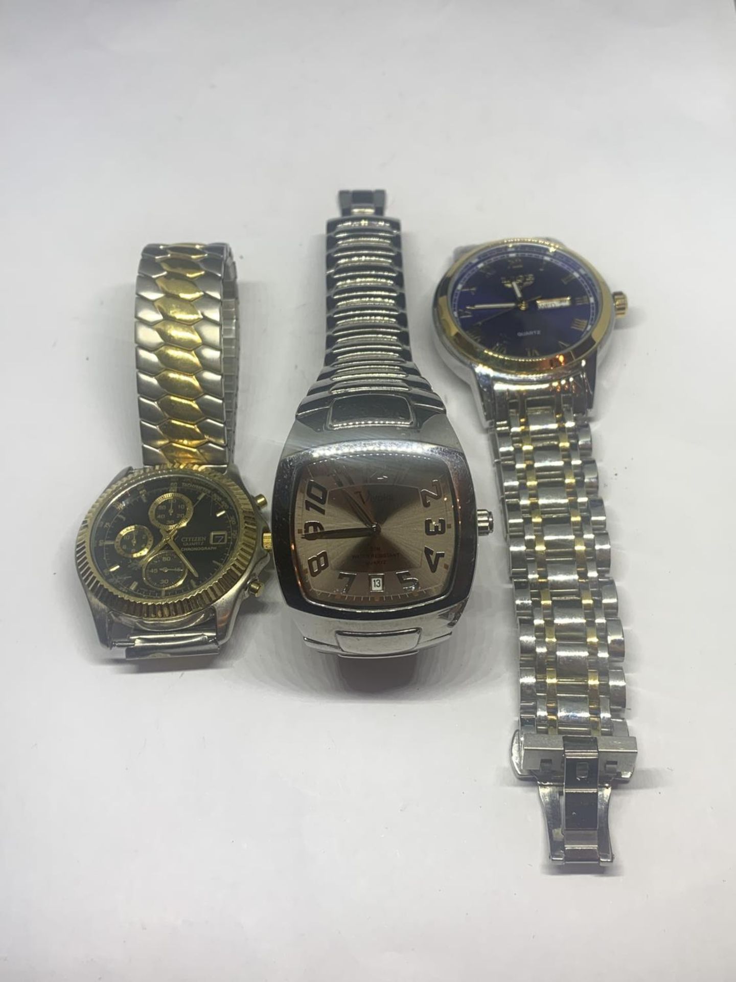 THREE VARIOUS WRIST WATCHES