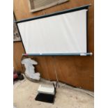 AN FOLDING PROJECTOR SCREEN AND AN IMAGE MAKER