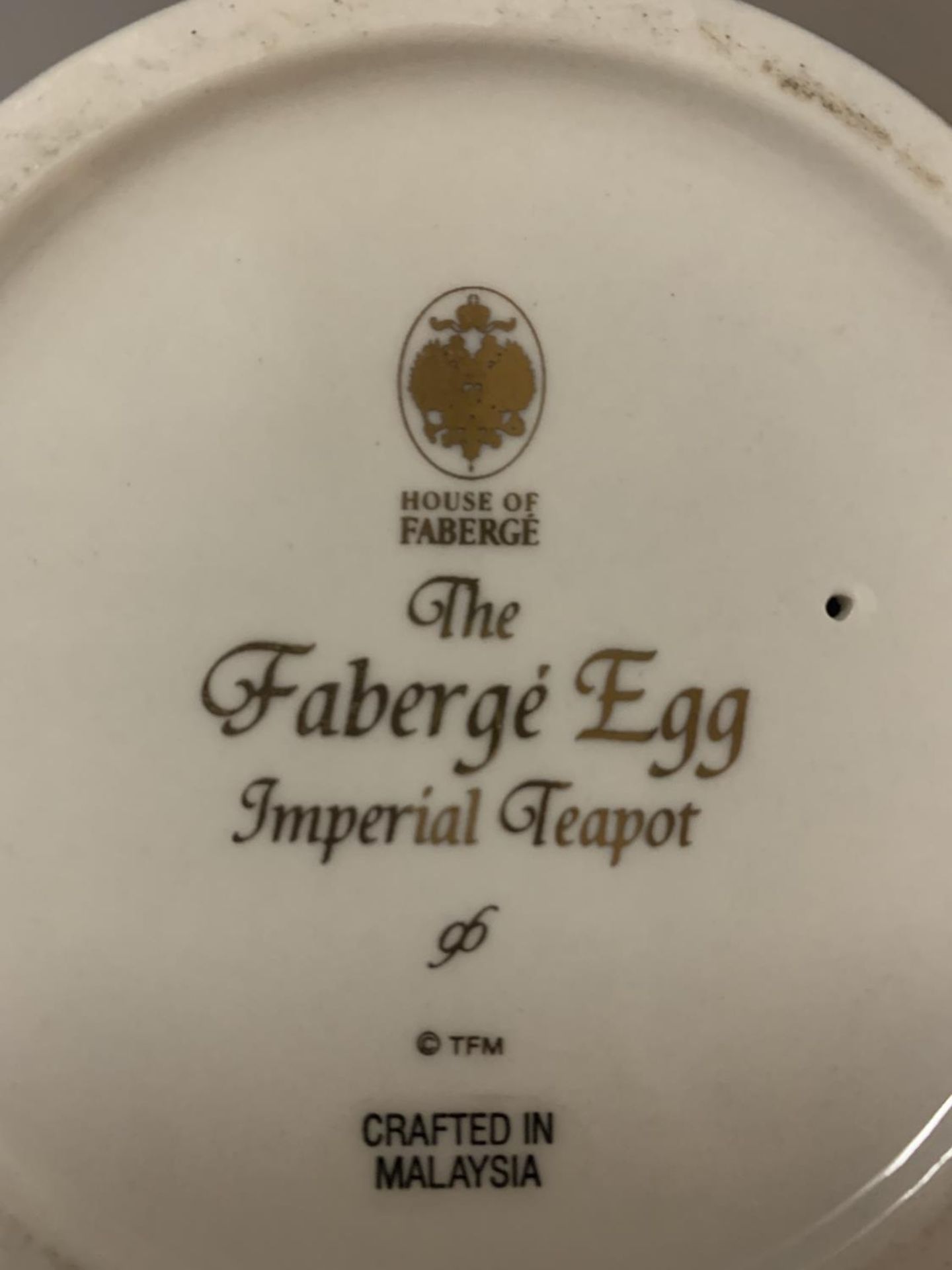 A FABERGE IMPERIAL TEAPOT WITH CERTIFICATE OF AUTHENTICITY - Image 6 of 7