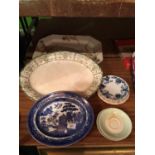 A SELECTION OF PLATES TO INCLUDE, CAULDON, ADDERLEYWARE, ETC