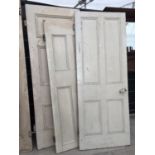 FOUR EARLY 20TH CENTURY PAINTED PINE DOORS