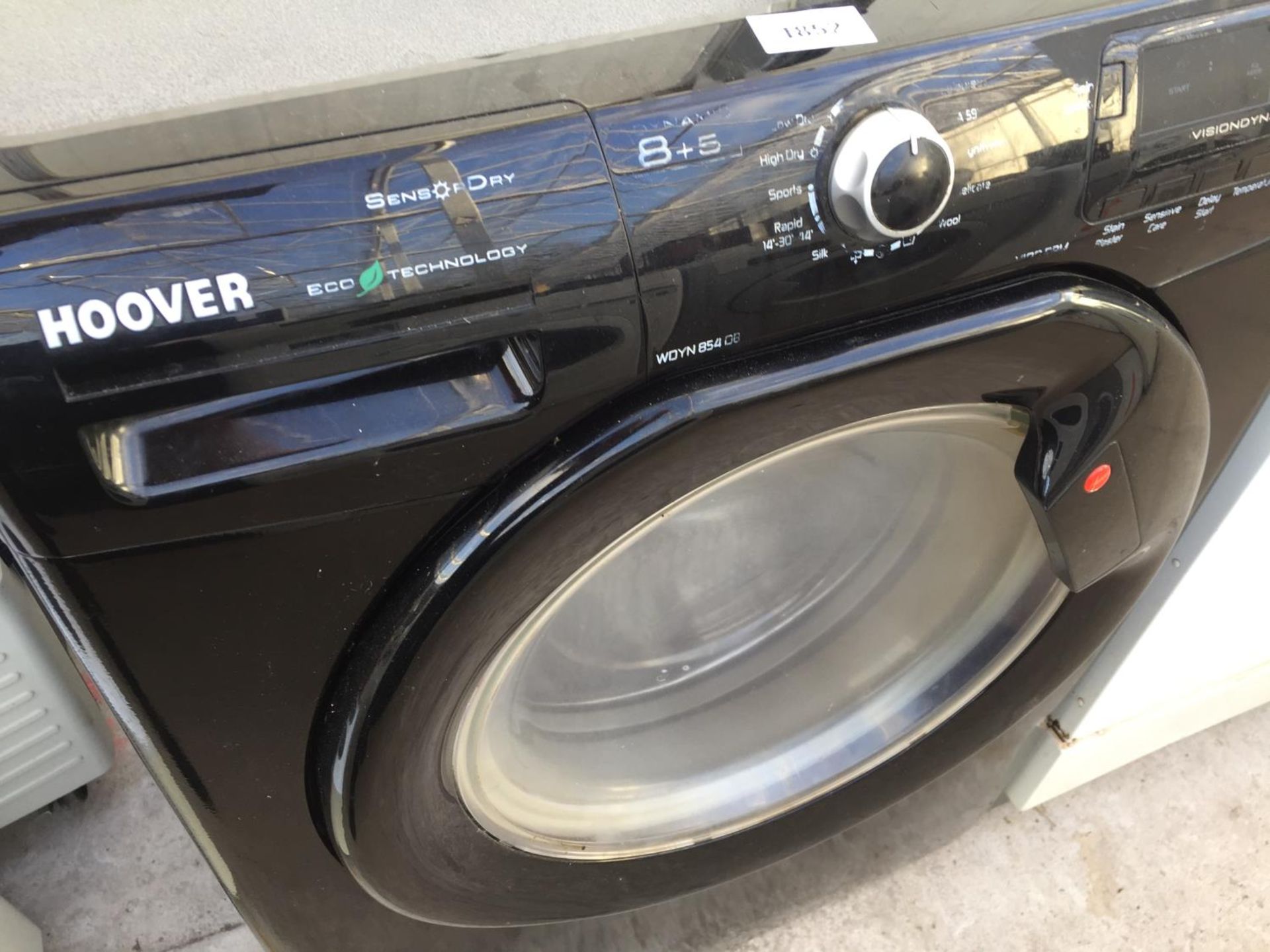 A BLACK HOOVER WASHER DRYER - Image 3 of 5