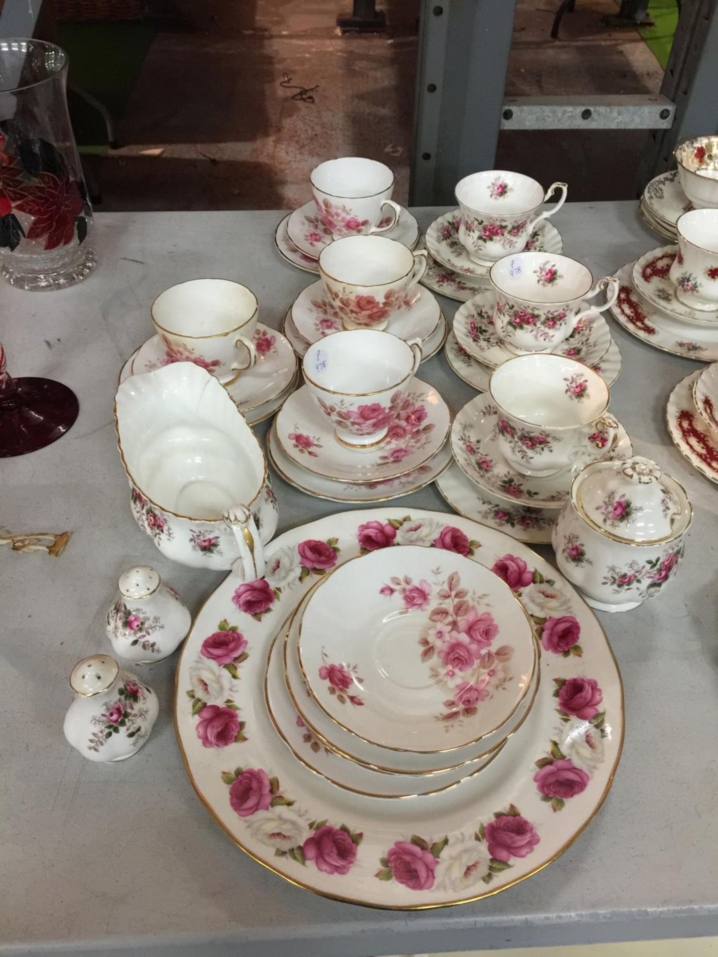 A QUANTITY OF ROYAL SUTHERLAND CHINA TO INCLUDE, CUPS, SAUCERS, PLATES, ALSO ROYAL ALBERT '