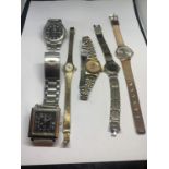 SIX VARIOUS FASHION WATCHES