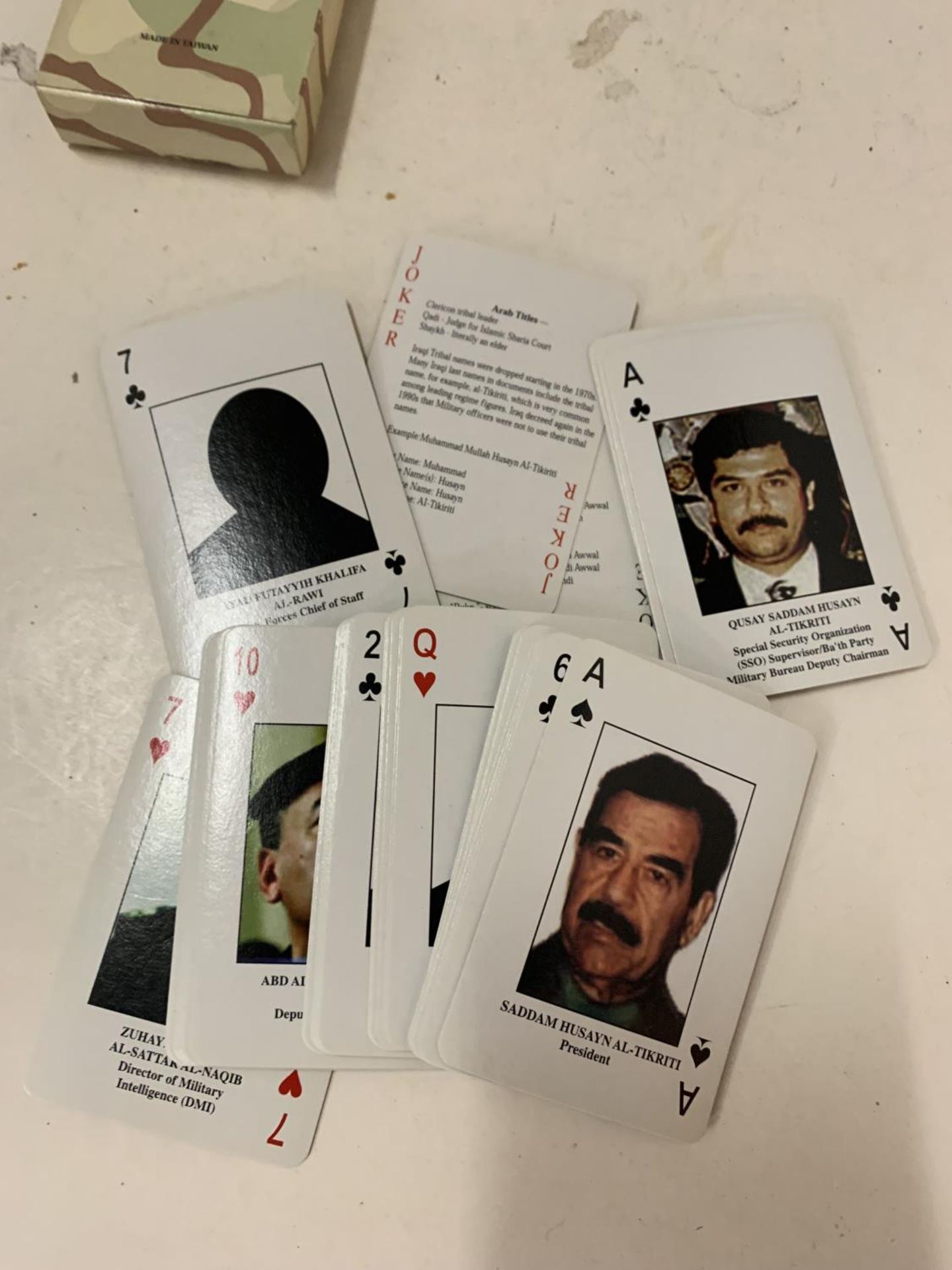 A PACK OF IRAQ MOST WANTED PLAYING CARDS - Image 2 of 2