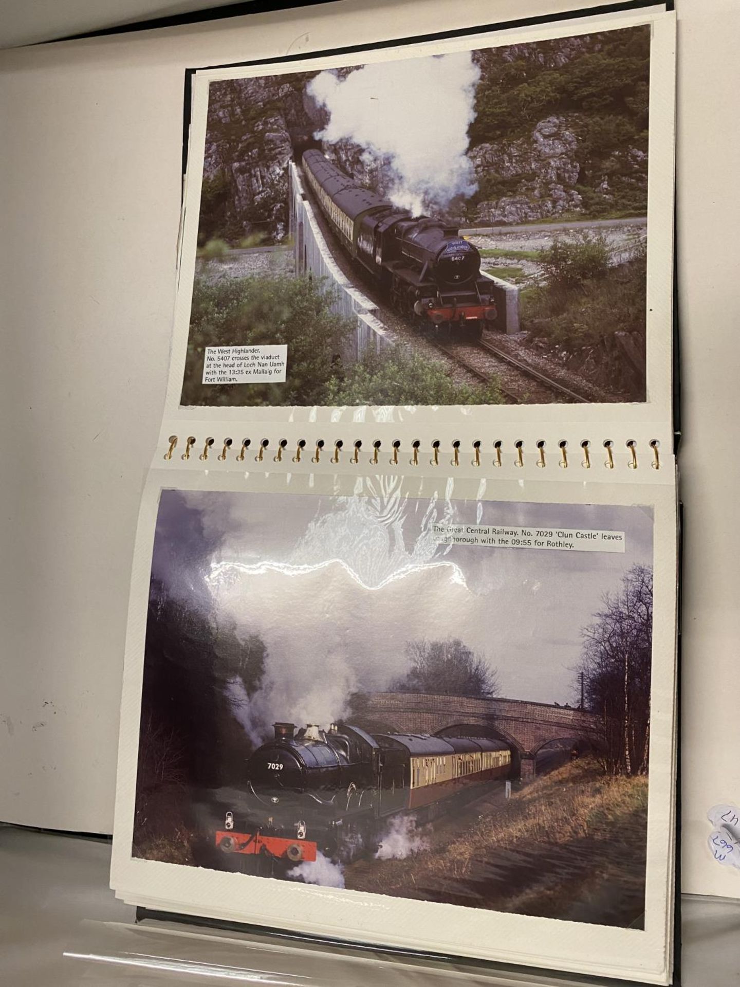 A LARGE PHOTORAPH ALBUM OF OF VINTAGE TRAIN POSTCARDS AND PHOTOS - Image 6 of 6