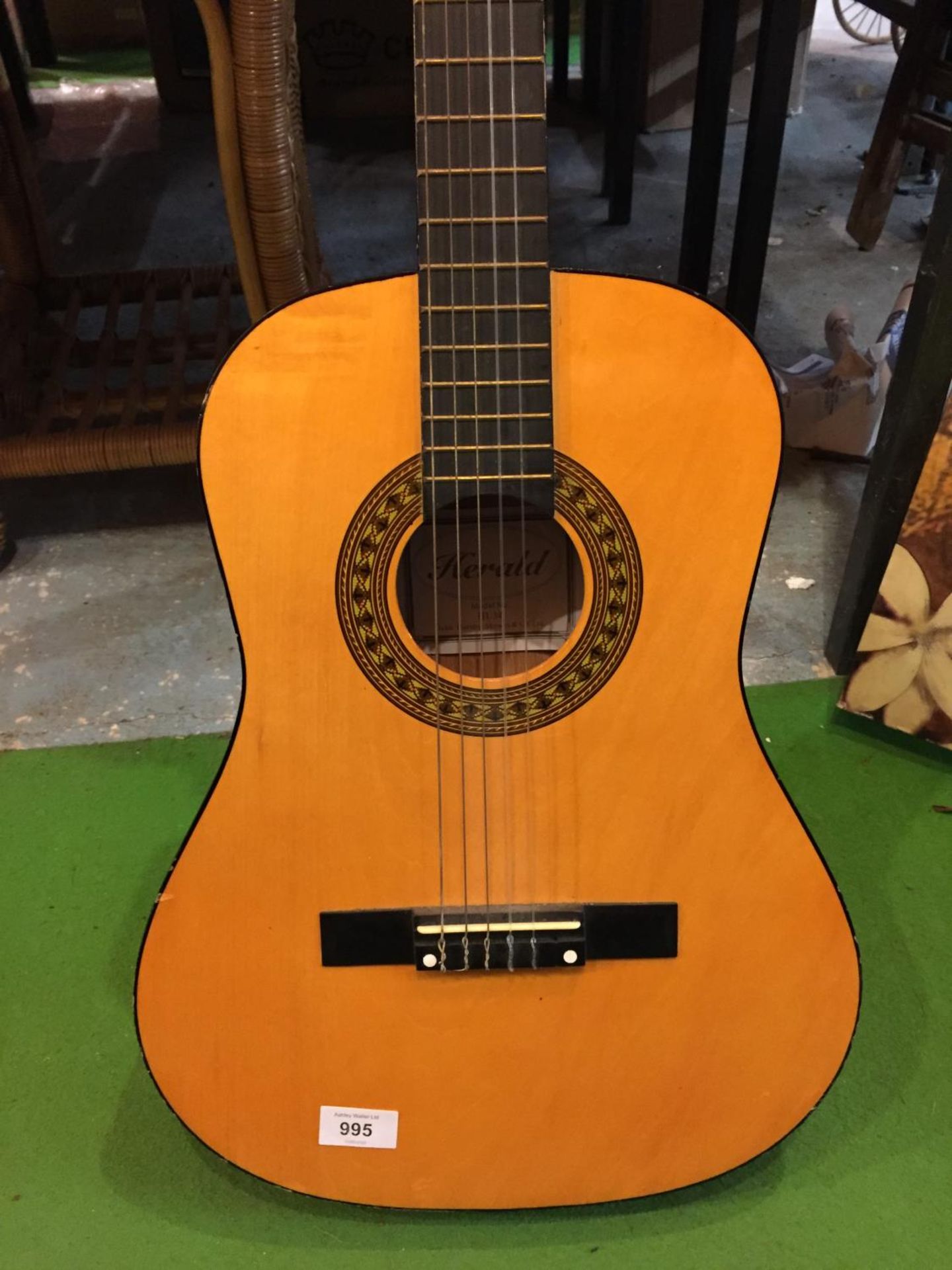 A 'HERALD' ACCOUSTIC GUITAR AND CASE - Image 2 of 2