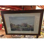 A FRAMED PRINT OF 7TH HOLE, LA COSTA, CALIFORNIA, SIGNED DAVID MAXWELL, DATED 2000 AND SIGNED BY THE