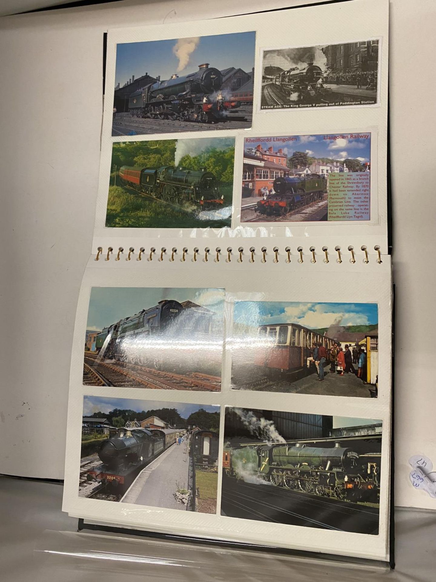 A LARGE PHOTORAPH ALBUM OF OF VINTAGE TRAIN POSTCARDS AND PHOTOS - Image 5 of 6