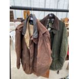 TWO GENTS WAX JACKETS TO INCLUDE A BUSHMAN AND A BARBOUR