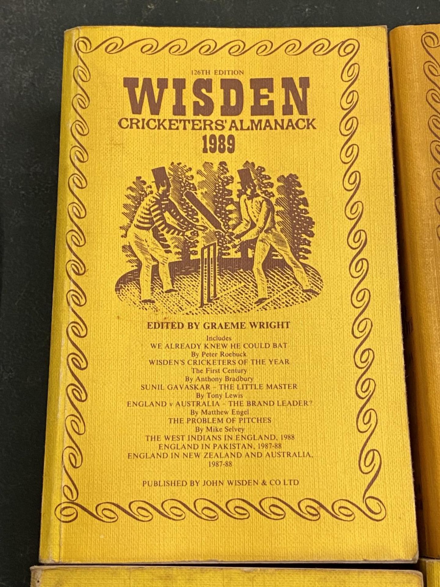 FOUR WISDEN'S ALMANACKS, 1981, 1985, 1989 AND 1991