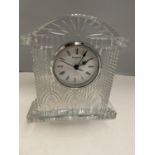 A WATERFORD CRYSTAL MANTLE CLOCK