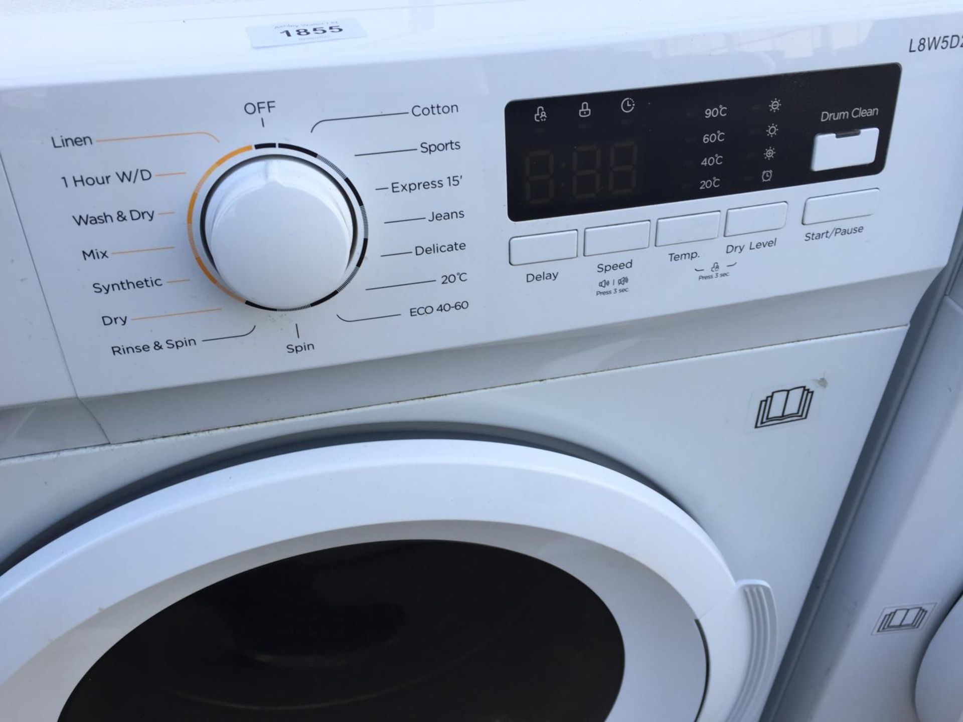 A WHITE LOGIK WASHING MACHINE - Image 2 of 3