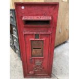 AN ORIGINAL VINTAGE CAST IRON ROYAL MAIL POST BOX