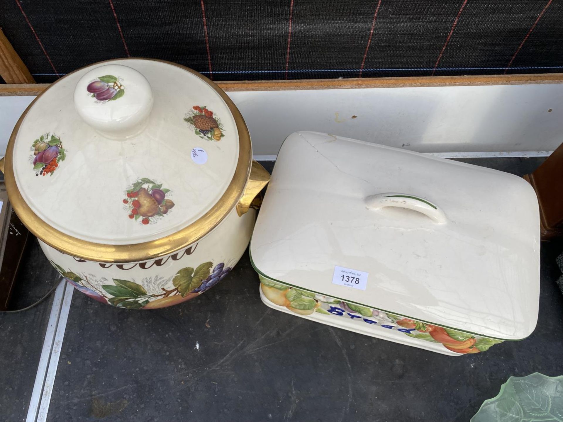 TWO LARGE CERAMIC BREAD BINS - Image 4 of 4